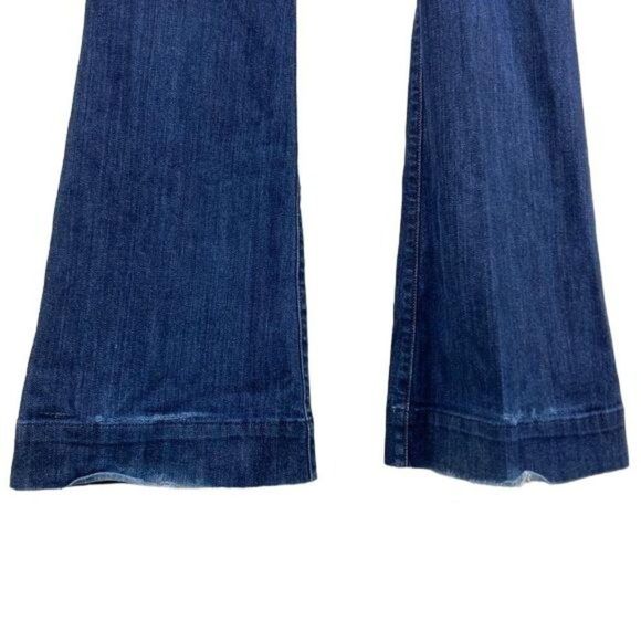 Dylan George & Co Diane Flare Jeans Dark Wash Denim Women's 25x33 Low Rise Boho - Picture 5 of 12